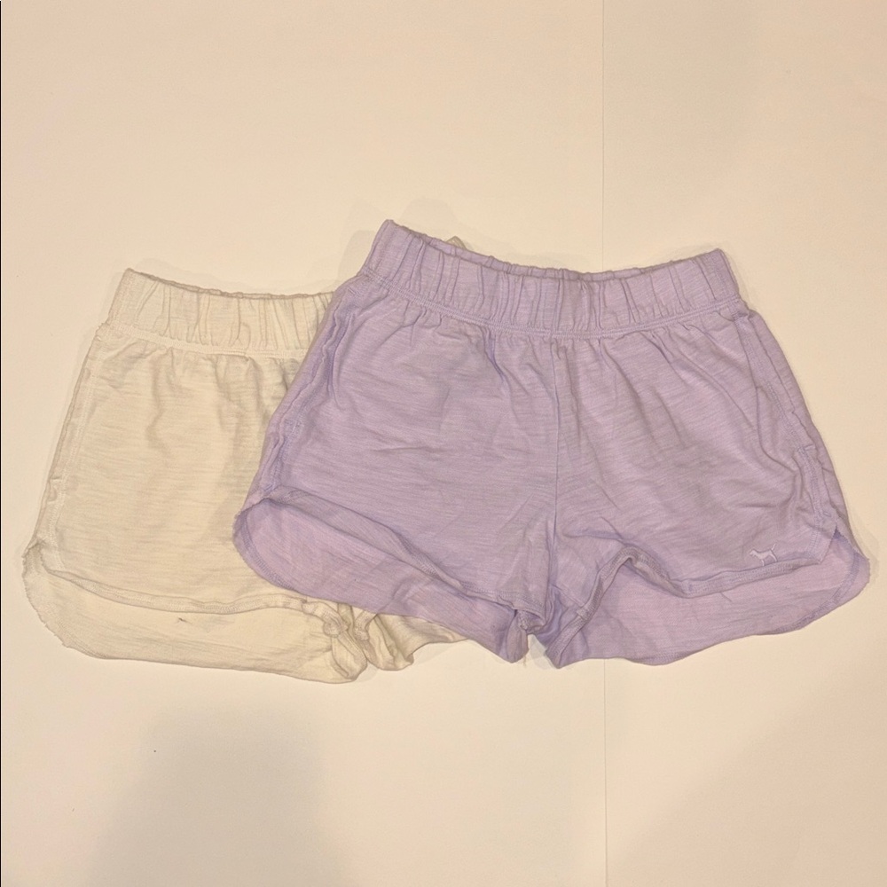 Victoria's Secret PINK Cream and Lavender Shorts